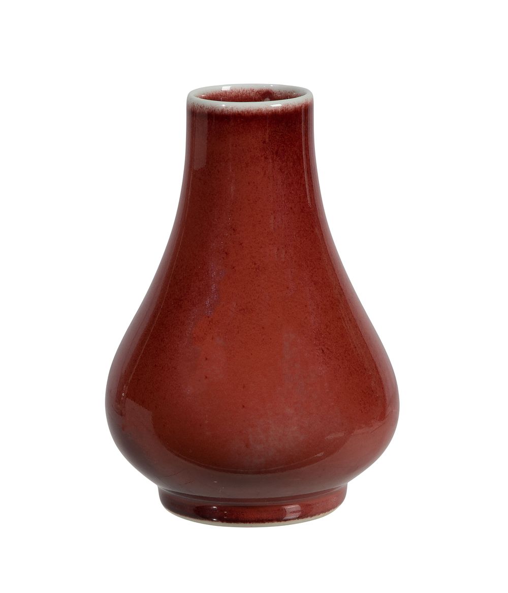 Lot 263: Chinese Peach Bloom Vase