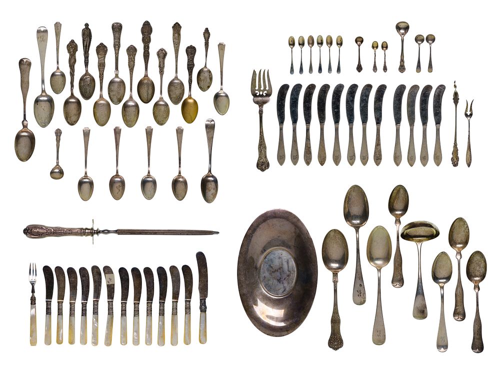 Lot 270: Sterling Silver Hollowware and Flatware Assortment
