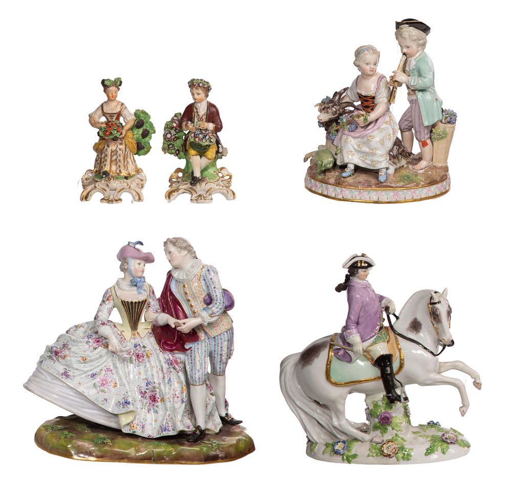 Lot 281: Meissen Porcelain Figurine Assortment