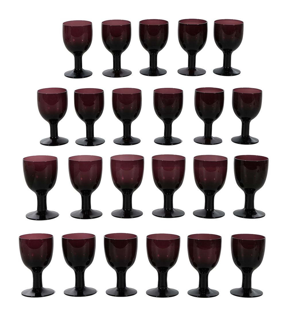 Lot 284: Carlo Moretti (Italian, 1934-2008) Empoli Amethyst Stemware