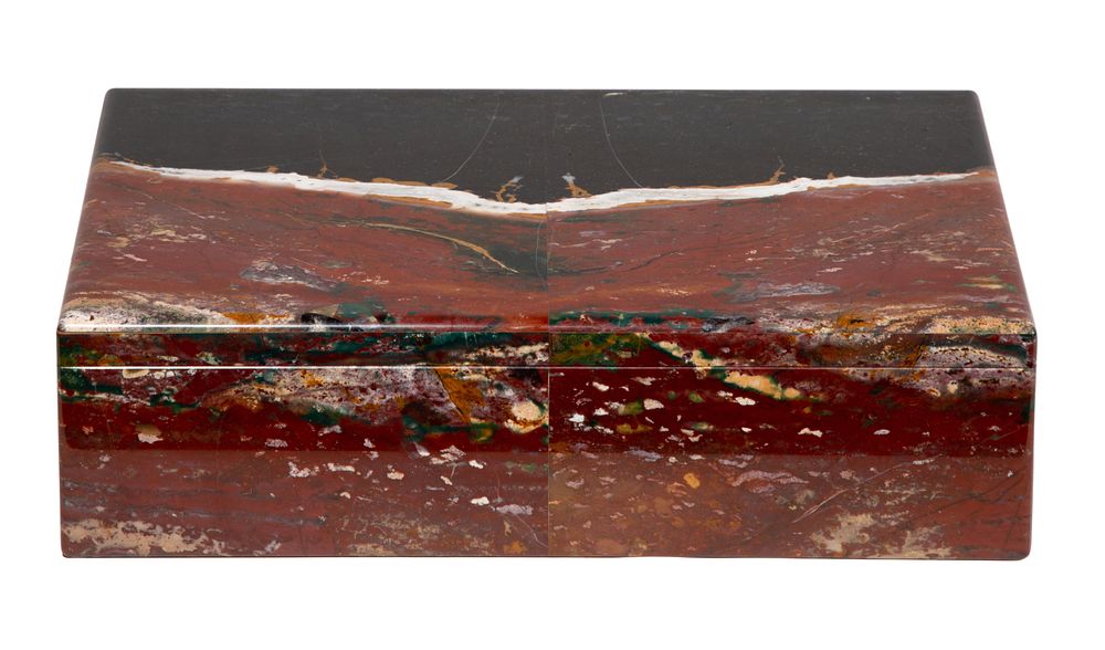 Lot 293: Jasper and Hardstone Box