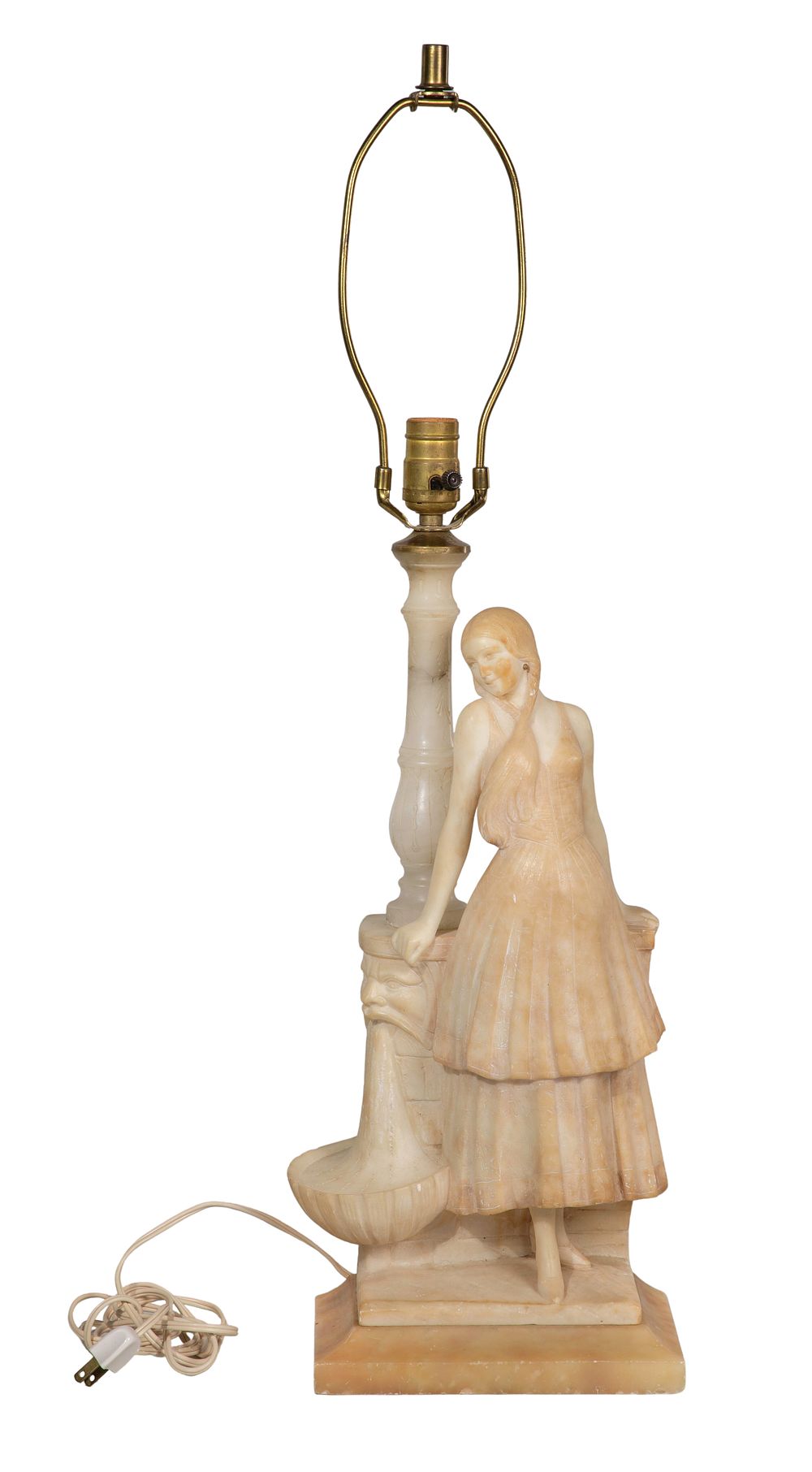 Lot 299: Italian Alabaster Table Lamp