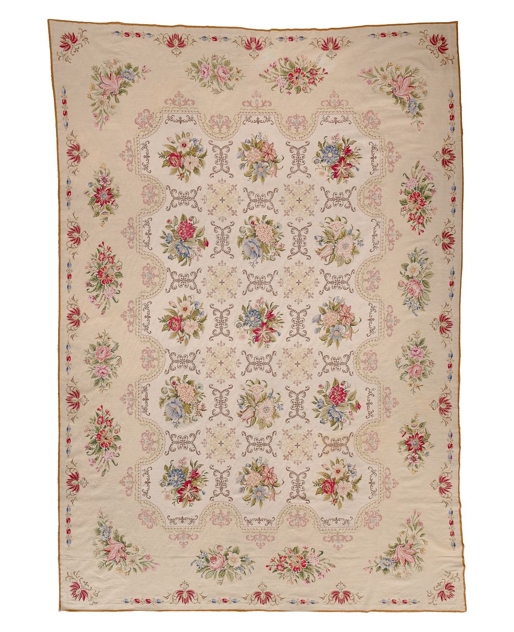 Lot 305: Aubusson Needlepoint Wool Rug
