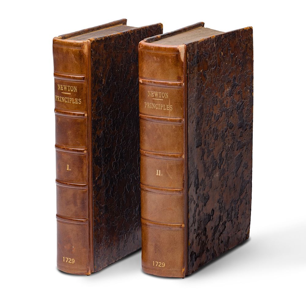 Lot 314: First Edition Vols. I and II, Isaac Newton 'The Mathematical Principles of Natural Philosophy'