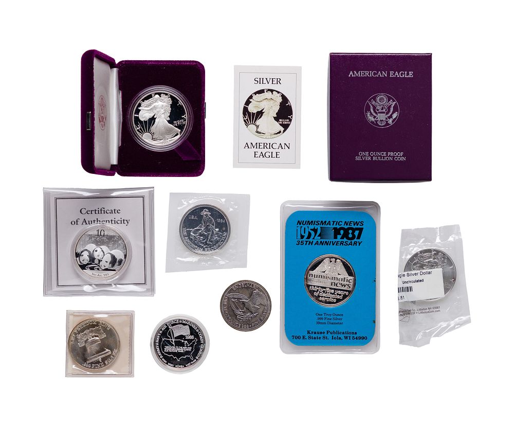 Lot 335: Fine Silver (0.999) Coin Assortment