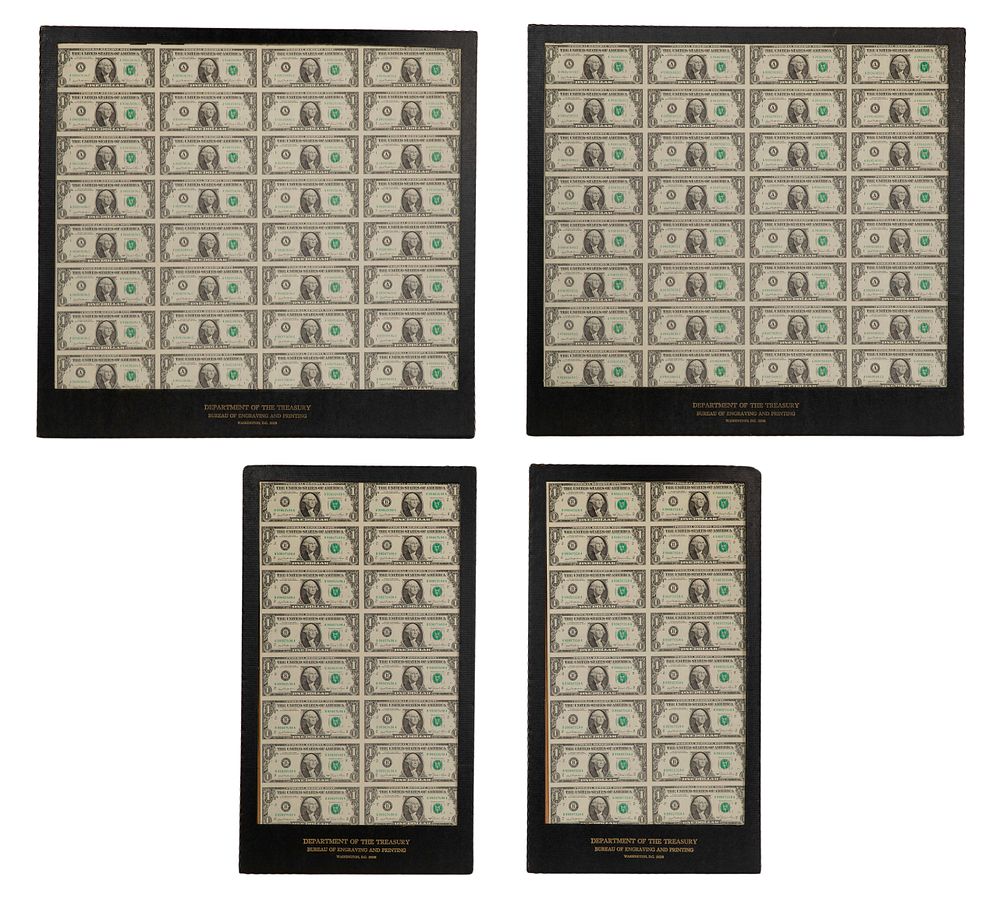 Lot 343: Uncut Currency Assortment