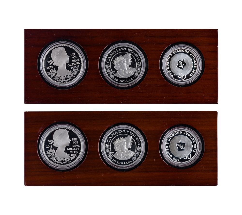Lot 344: Britain: 2012 The Queen's Diamond Jubilee Royal .999 Fine Silver Sets