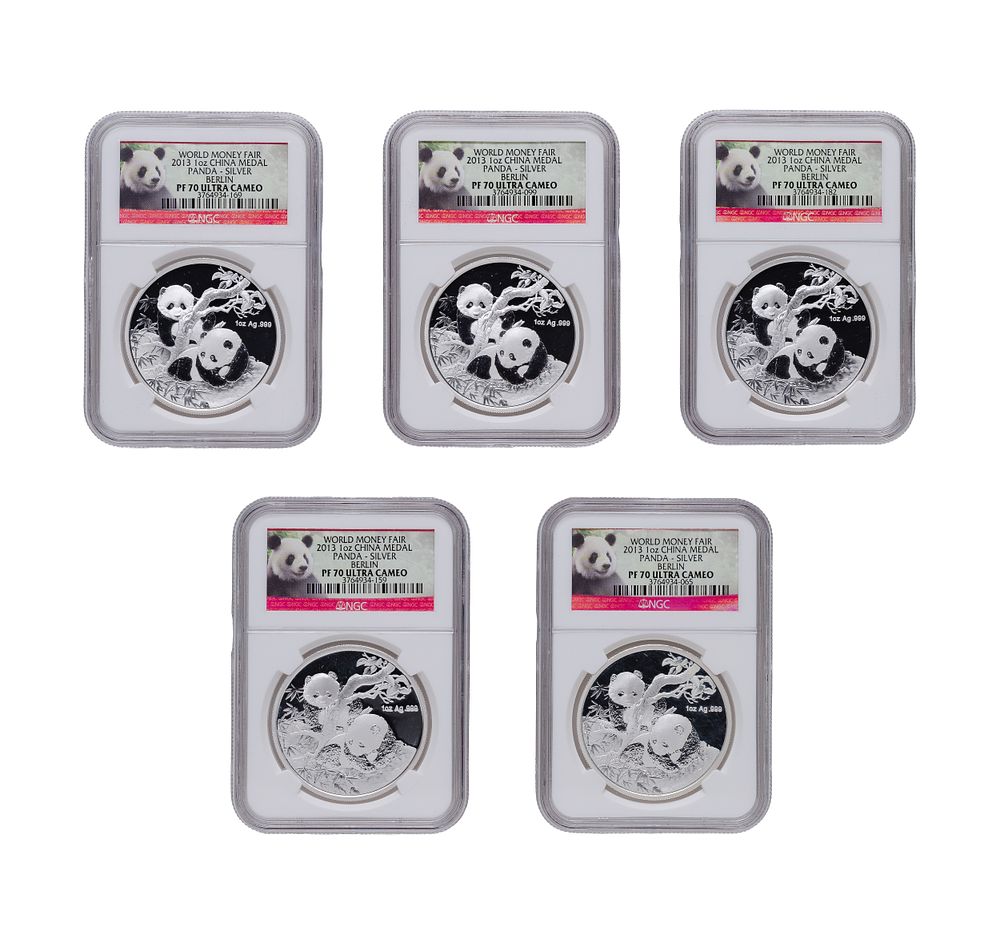 Lot 352: China: 2013 1oz Fine Silver World Money Fair PF-70 UCAM NGC Collection