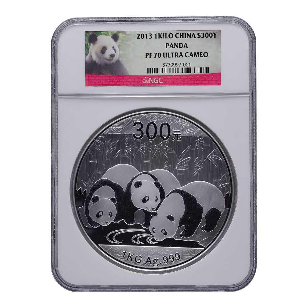 Lot 353: China: 2013 300 Yuan (Kilo) Silver Panda PF-70 UCAM NGC