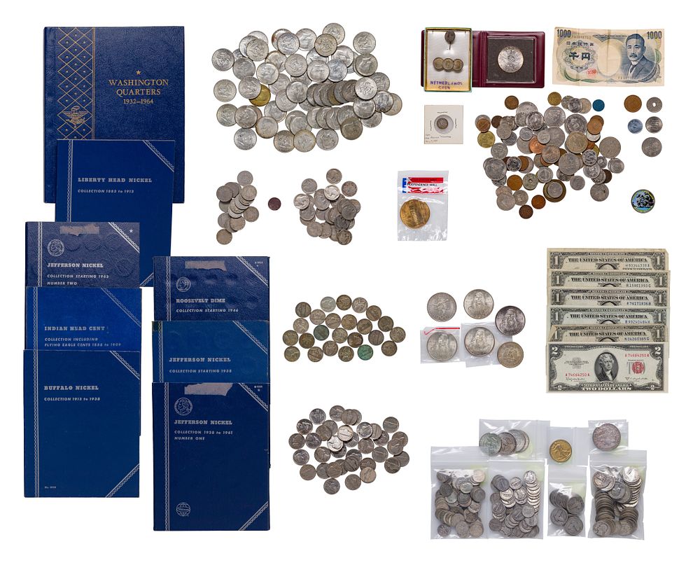 Lot 359: US and World Coin and Currency Assortment