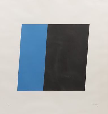 Ellsworth Kelly - Ellsworth Kelly (American, 1923-2015), 'Blue / Black' Lithograph 1970, pencil 