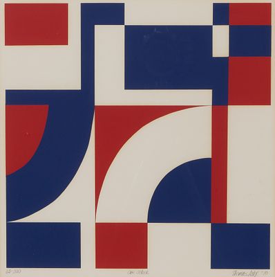 Thomas Lahy (American, 1947) 'One O'Clock' Serigraph 1970, pencil signed, titled, #63/200, an 