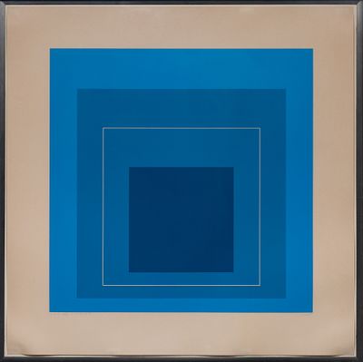 Josef Albers - Josef Albers (German / American, 1888-1976) 'White Line Square XIII' Serigraph 1966 