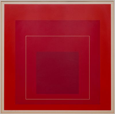 Josef Albers - Josef Albers (German / American, 1888-1976) 'White Line Square XV' Serigraph 1966 