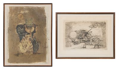 Johnny Friedlaender - Johnny Friedlaender (Polish, 1912-1992) Prints (2) signed items including 