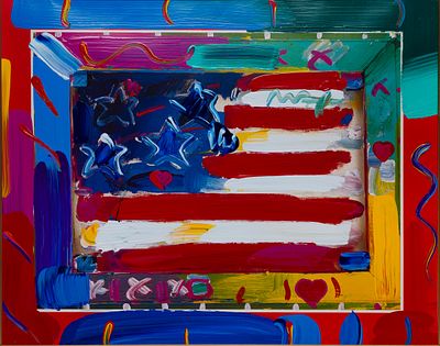 Peter Max - Peter Max (American, b.1937) 'Eastern Europe Museum Tour' Mixed Media on Paper 1998 