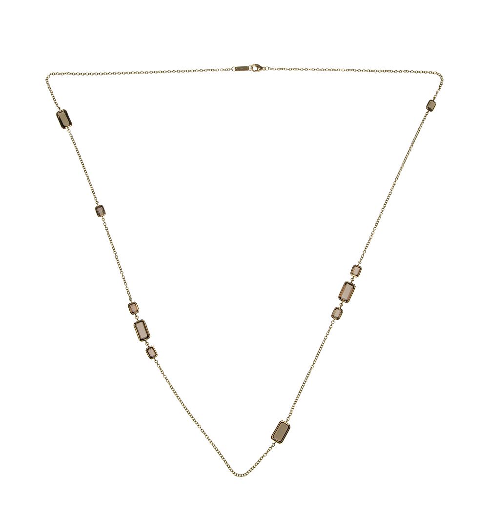 Lot 250: Ippolita 18k Yellow Gold and Smoky Quartz Necklace