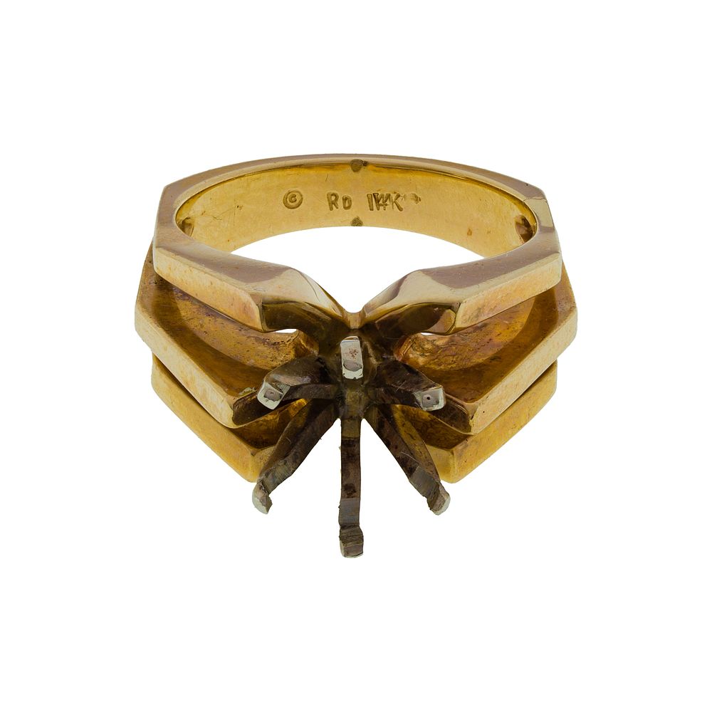 Lot 276: 14k Yellow Gold Ring Setting