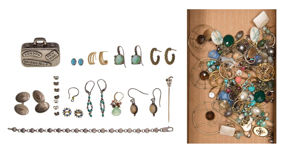 Lot 294: Gold, Silver and Costume Jewelry Assortment