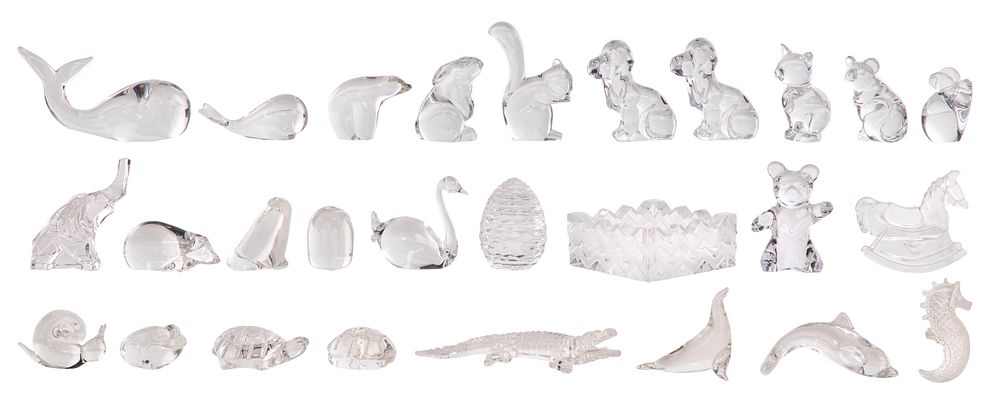 Lot 323: Glass Hand Cooler and Figurine Assortment