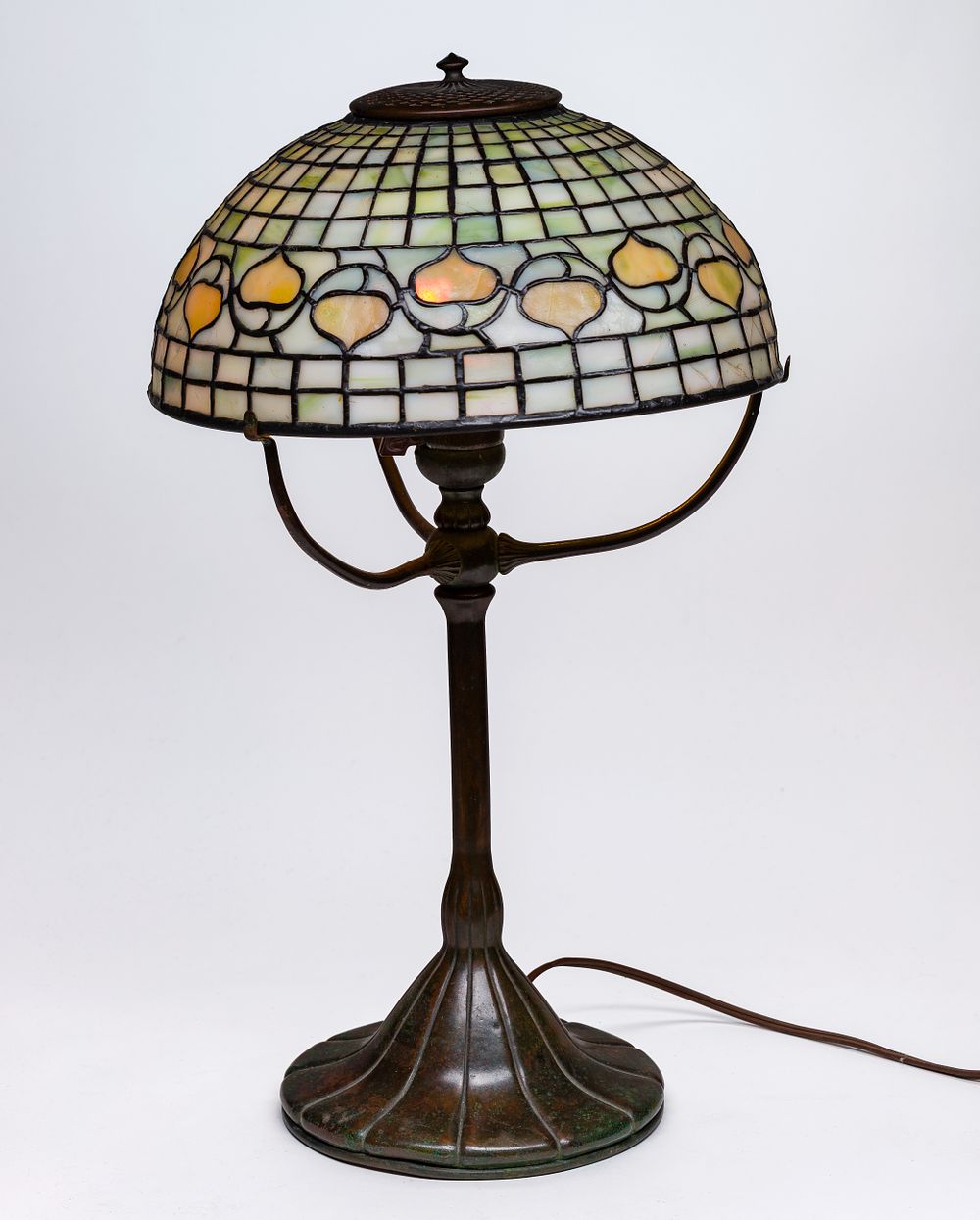 Lot 329: Tiffany Studios Acorn Table Lamp