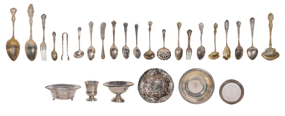 Lot 336: Sterling Silver Object Assortment