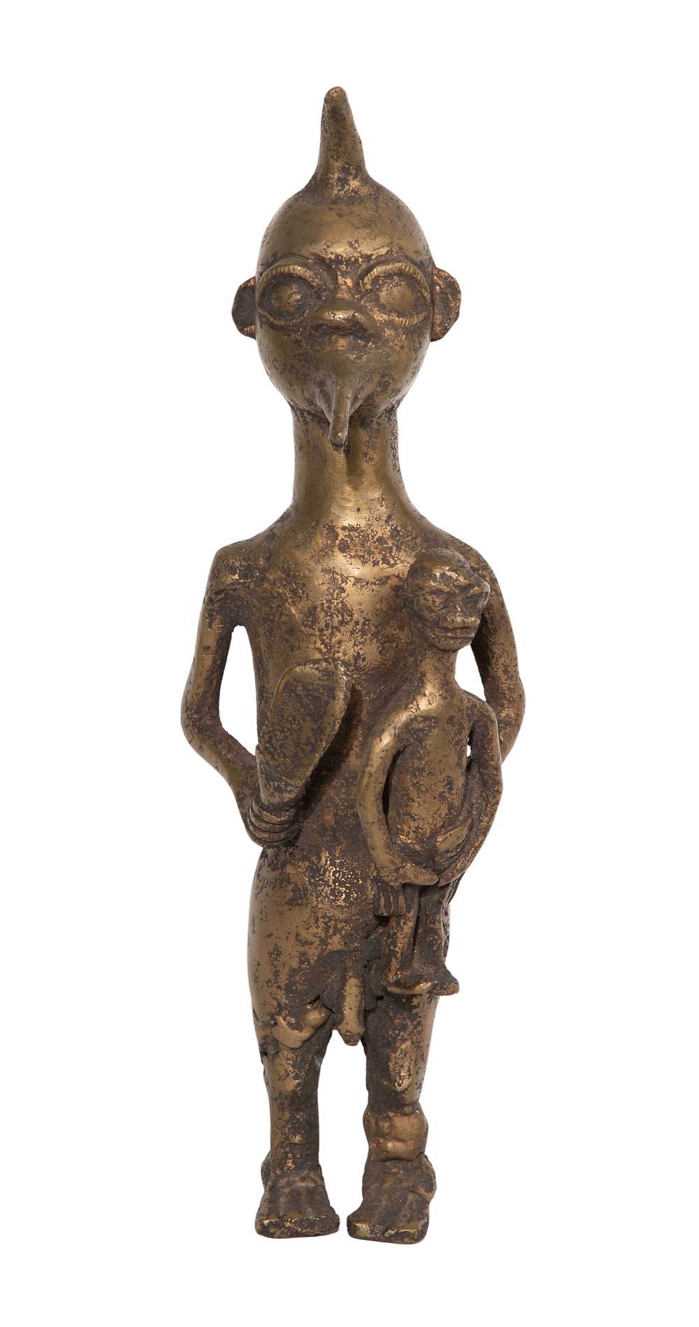 Lot 366: Benin Style Bronze Sculpture