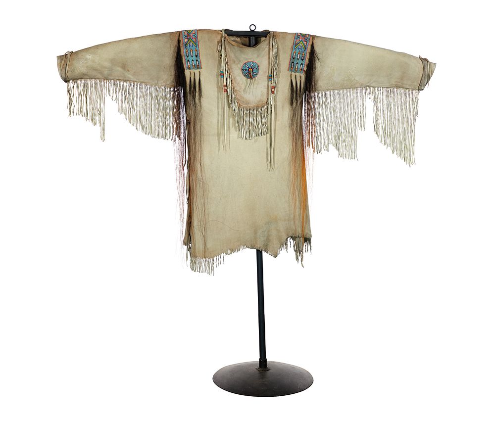 Lot 371: Native American Lakota Sioux Beaded War Shirt