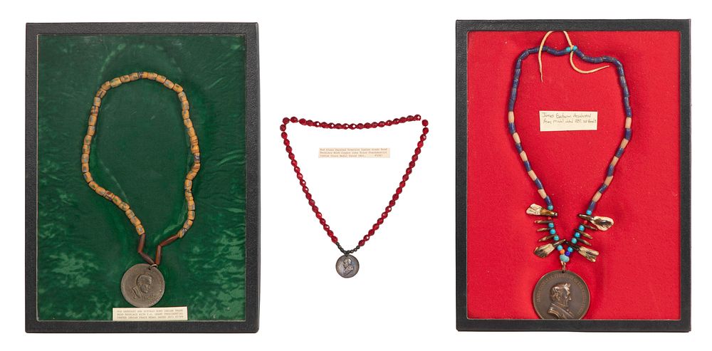 Lot 372: Presidential Peace Medal and Necklace Assortment