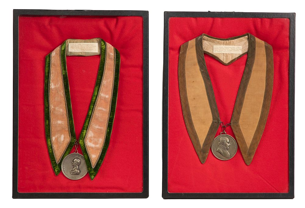 Lot 374: Presidential Peace Medals and Collars