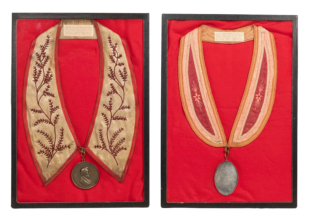 Lot 377: Presidential Peace Medals on Collars