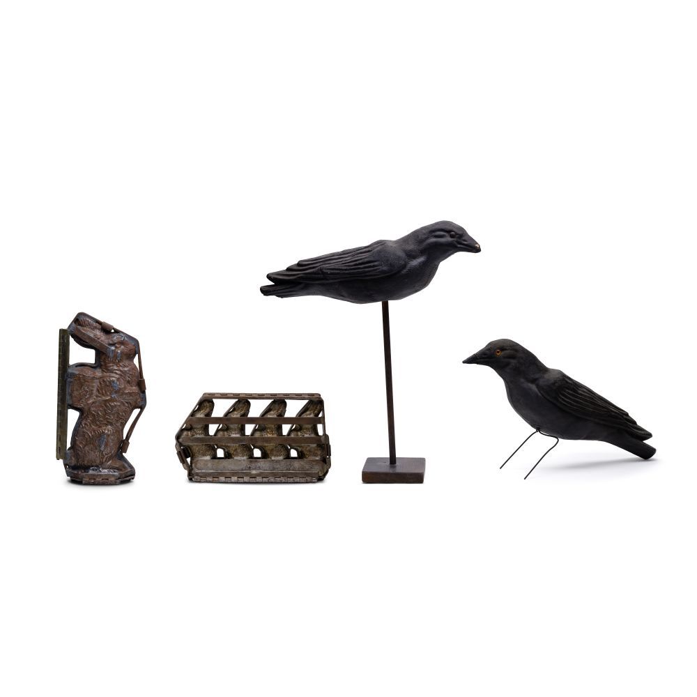 Lot 404: Chocolate Mold and Raven Decoy Assortment