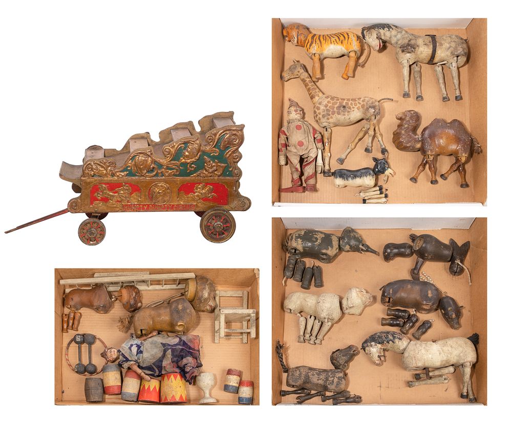 Lot 406: Schoenhut Humpty Dumpty Circus Toy Assortment
