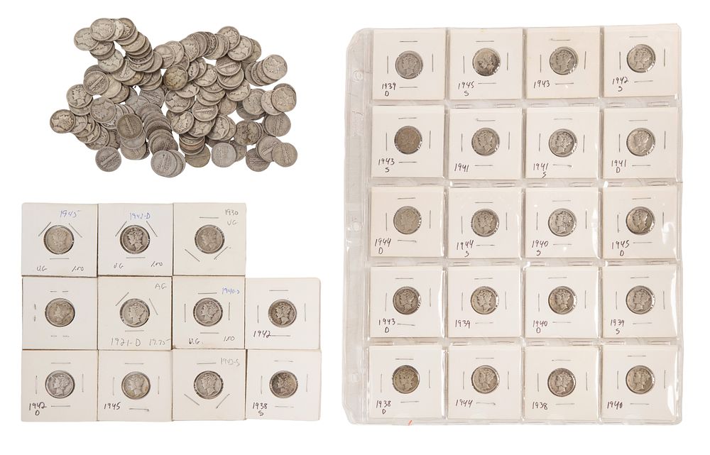 Lot 414: Mercury 10c Assortment