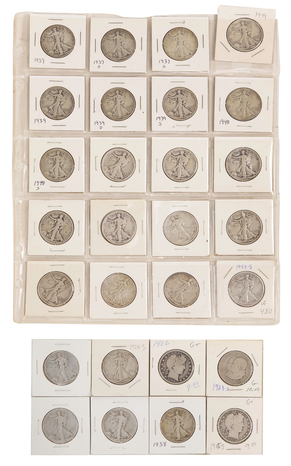 Lot 418: Silver 50c Assortment