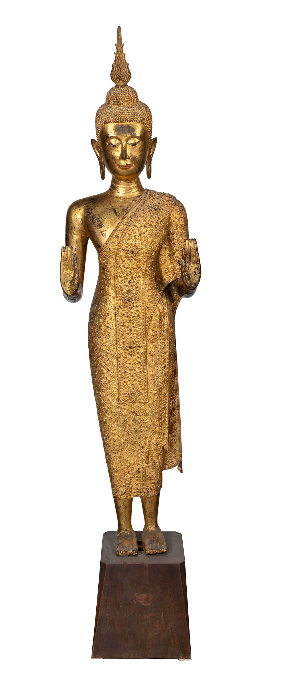 Lot 261: Thai Gilt Metal Buddha Statue