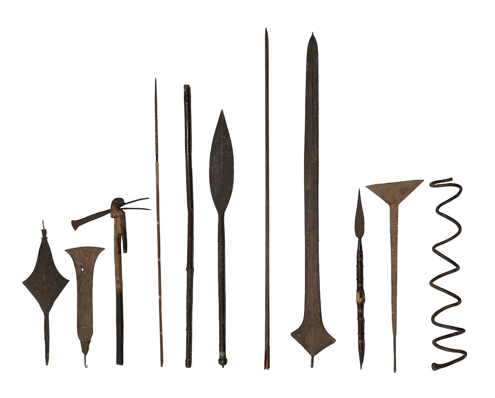 Lot 269: African Iron Currency Object and Weapon Assortment