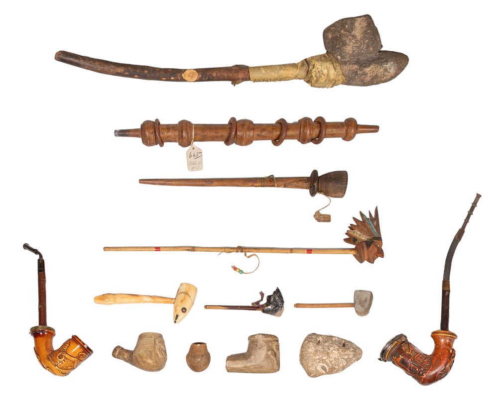 Lot 277: Native American and Alaskan Pipe Assortment