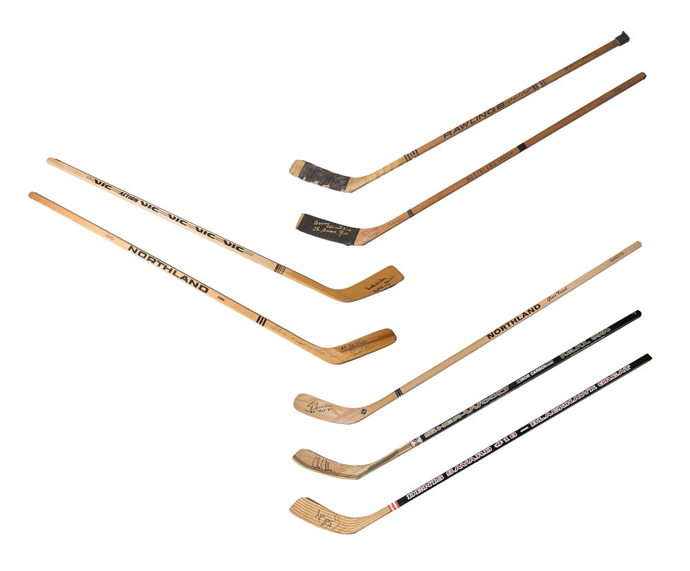 Lot 293: Signed Hockey Stick Assortment
