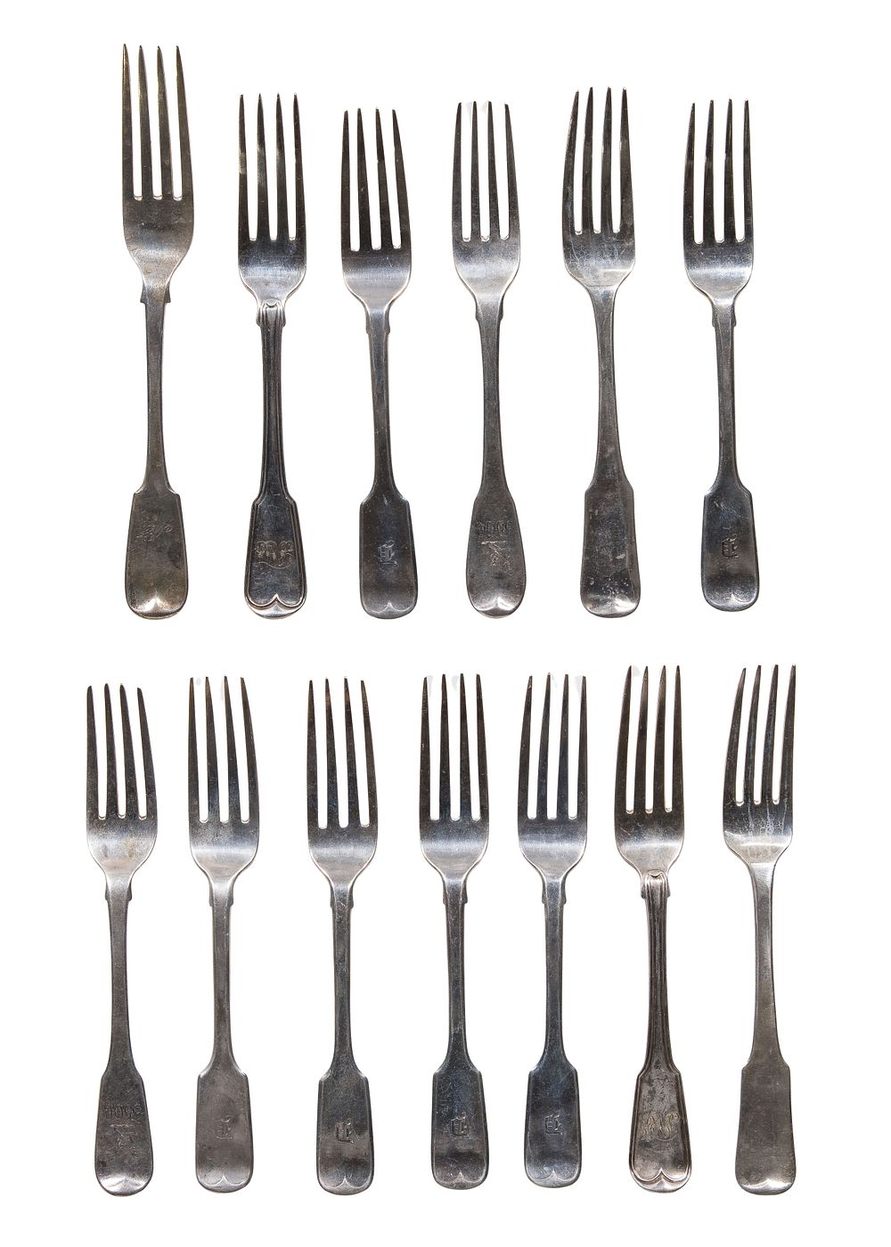 Lot 312: English Sterling Silver Fork Assortment