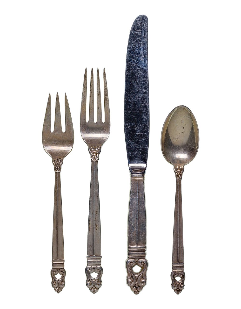 Lot 315: International Royal Danish Sterling Silver Flatware Service
