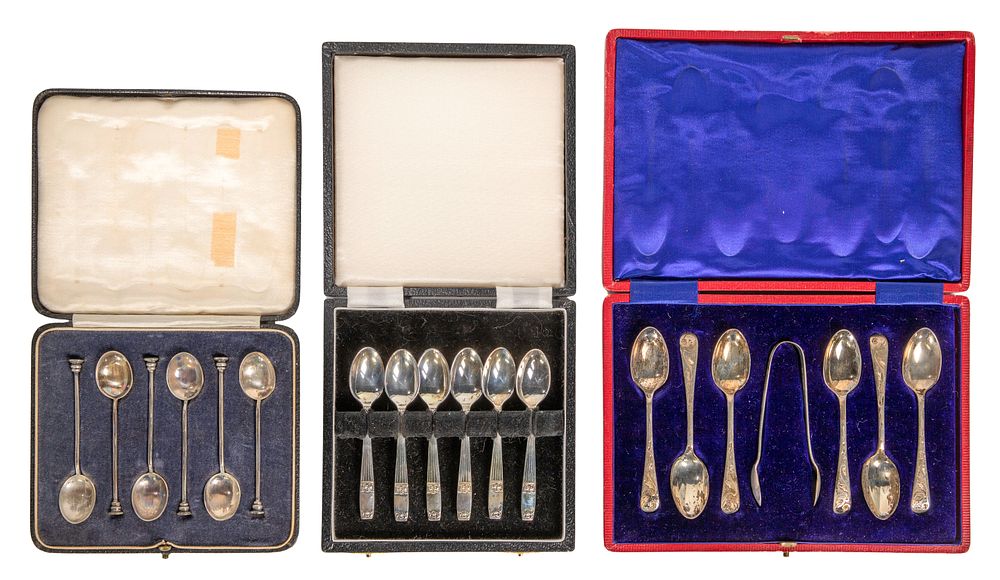 Lot 326: English Sterling Silver Spoon Assortment