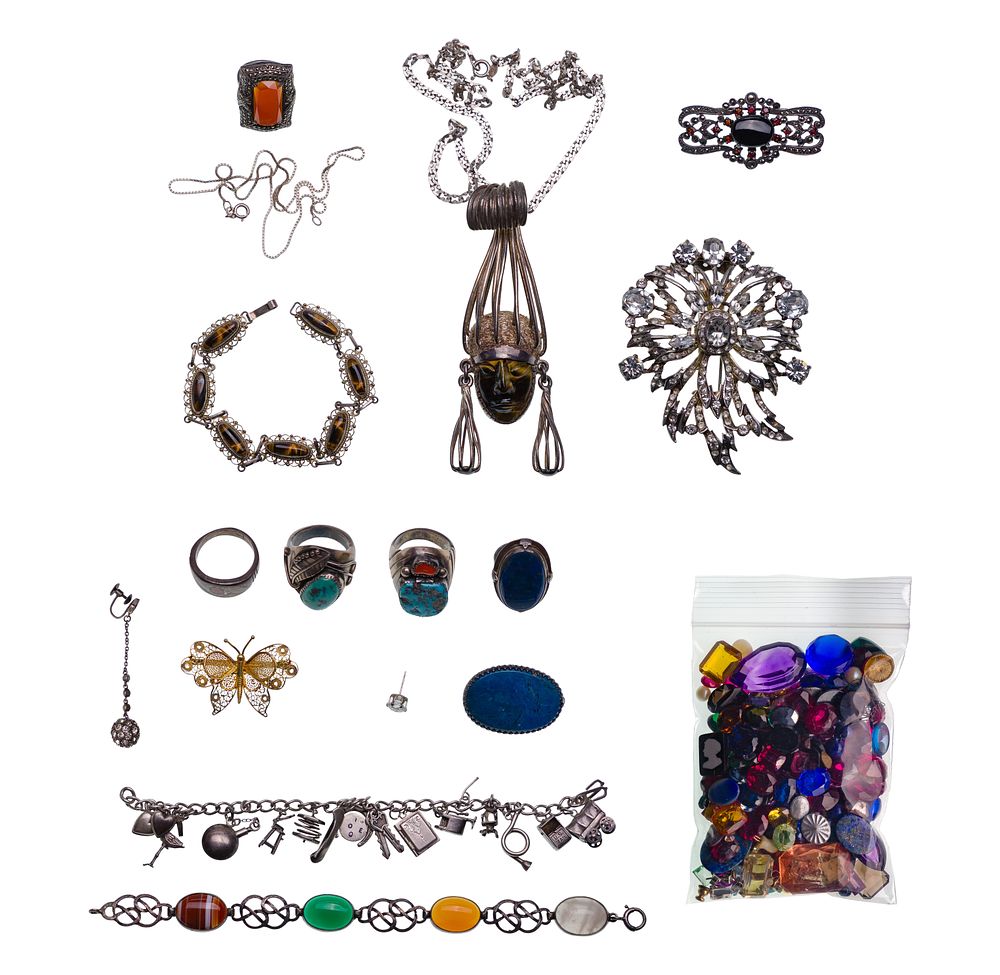 Lot 505: Sterling Silver and Costume Jewelry Assortment