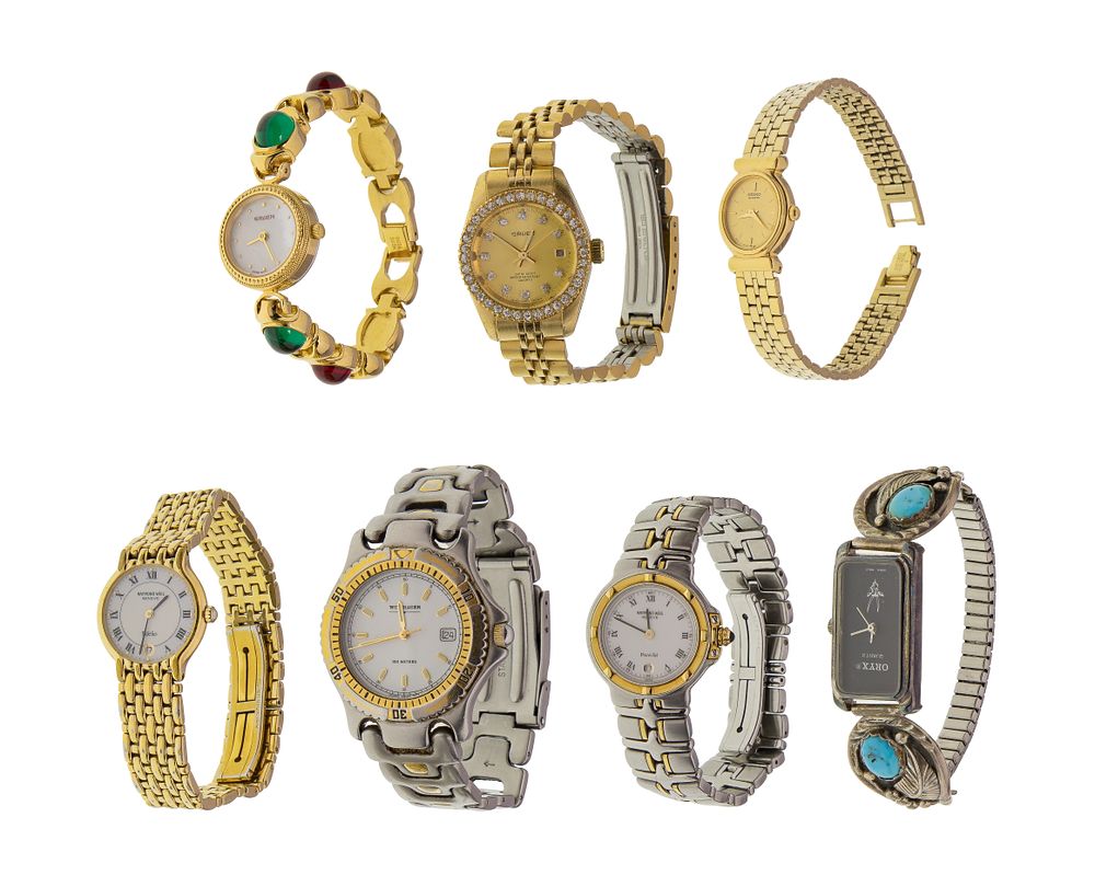 Lot 515: Sterling Silver, Designer and Fashion Wristwatch Assortment