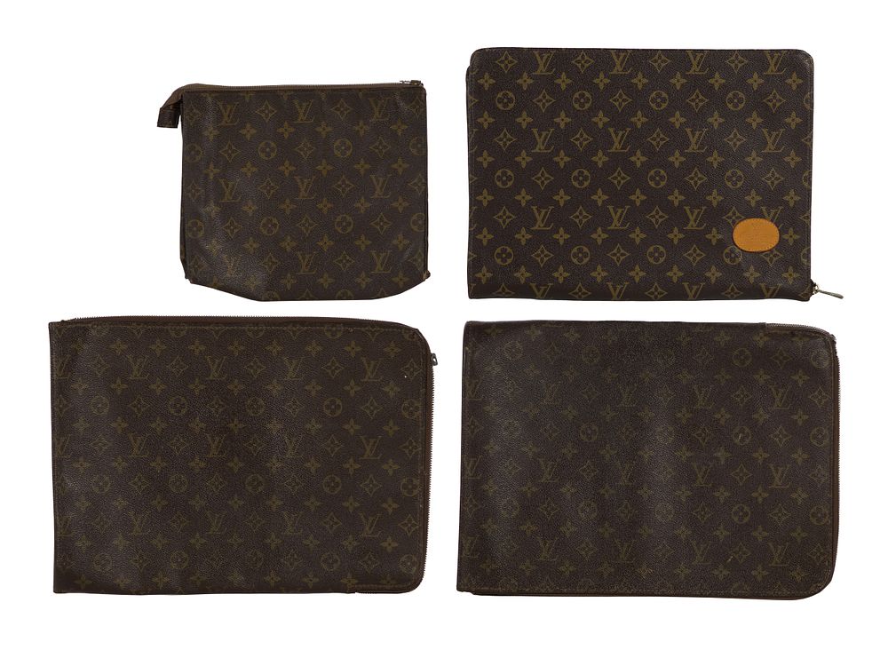 Louis Vuitton - Luis Vuitton Document and Computer Case Assortment 
(4) monogram canvas items 