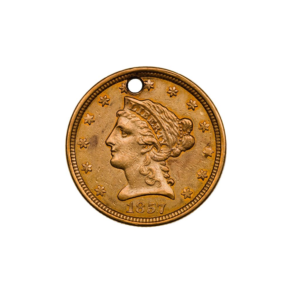 Lot 570: 1857 $2 1/2 Liberty Head Gold