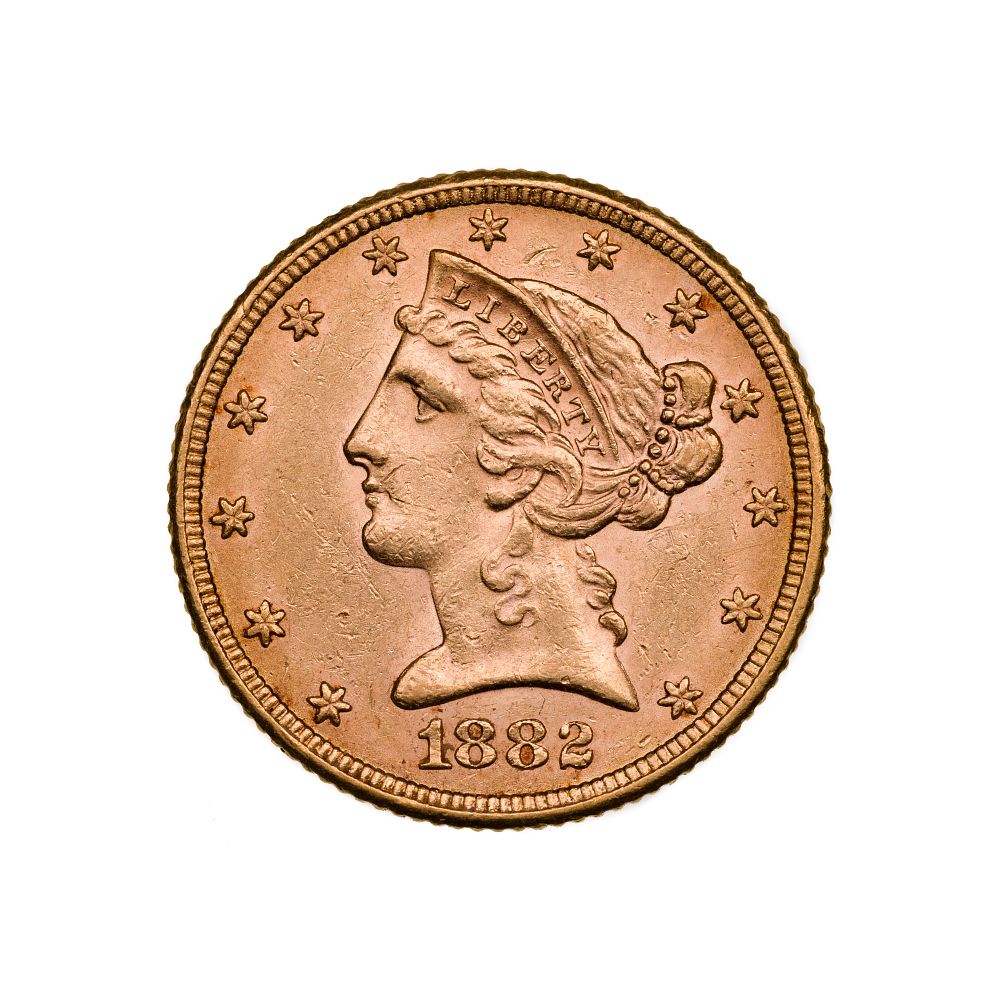 Lot 573: 1882 $5 Liberty Head Gold