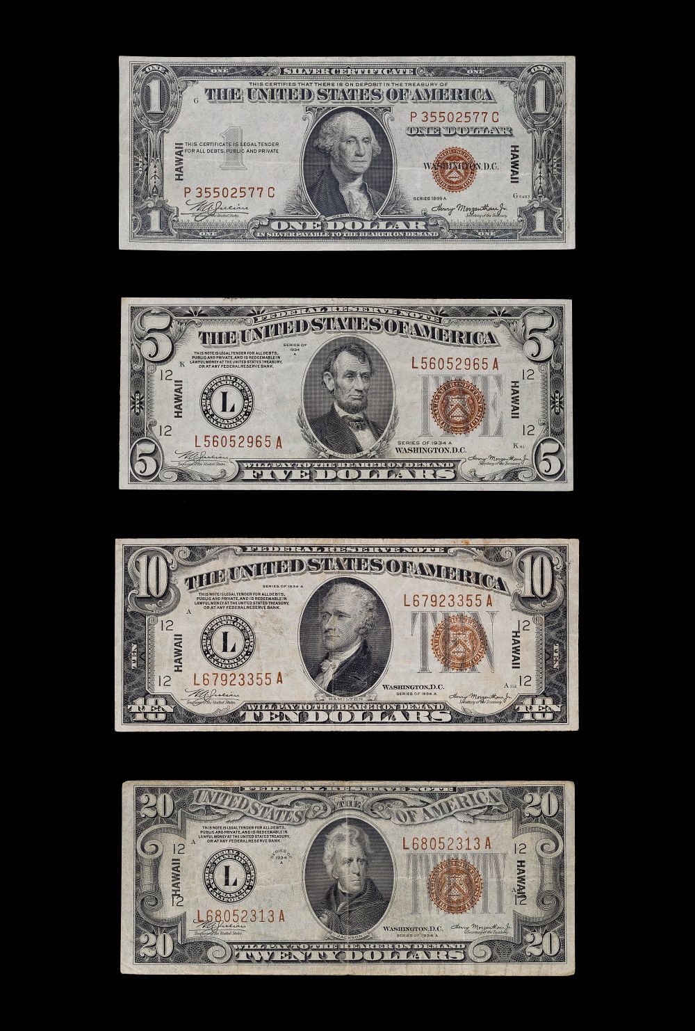 Lot 586: Hawaii Note Set