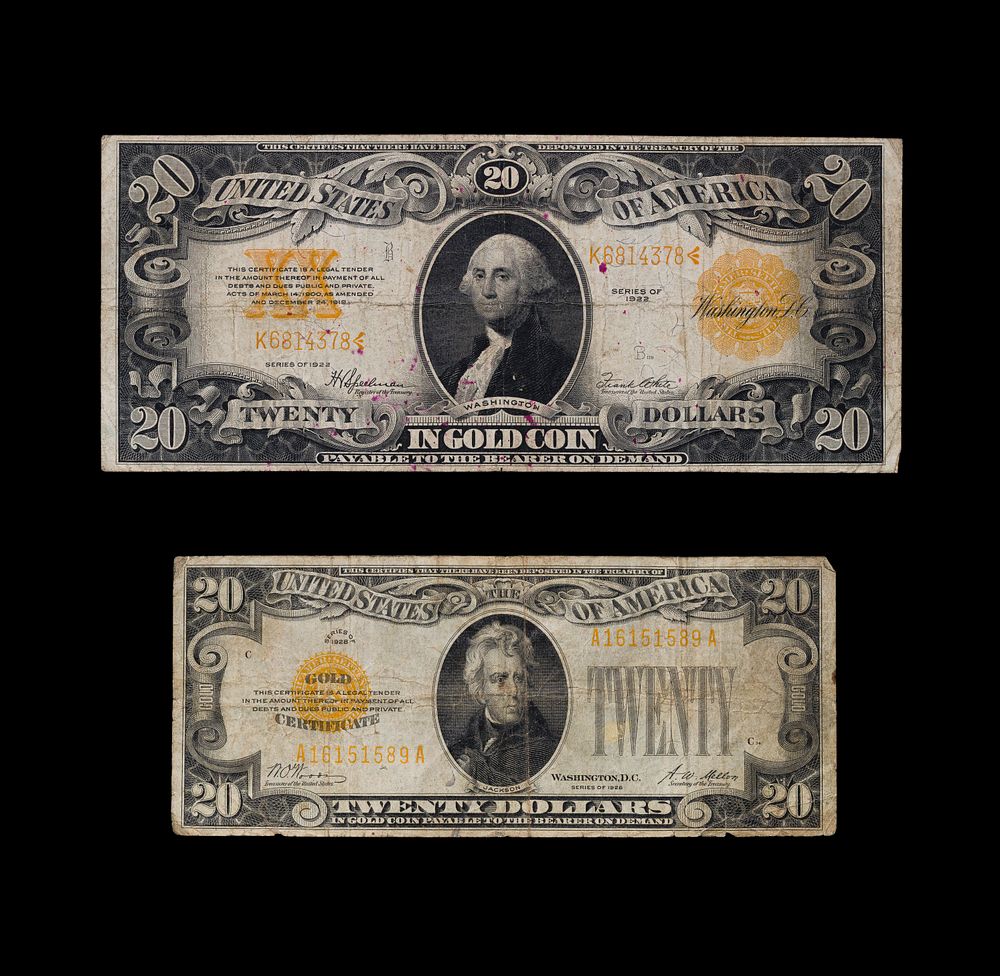 Lot 590: $20 Gold Certificates