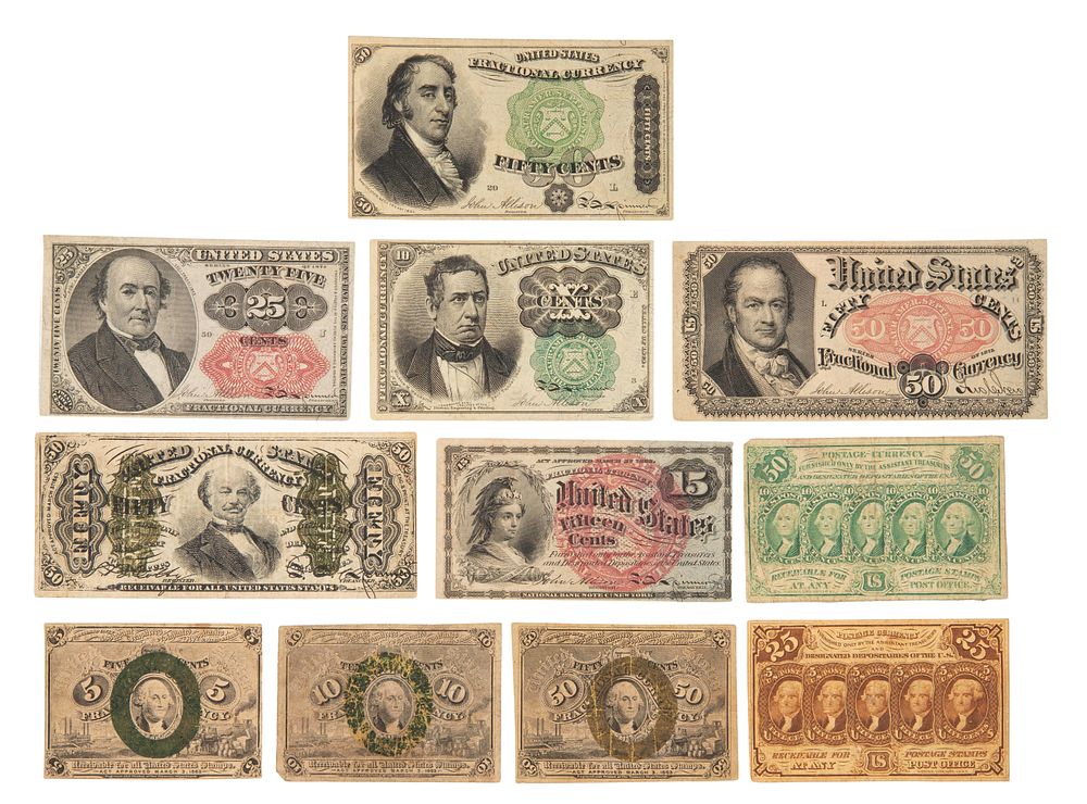 Lot 594: US Fractional Currency Assortment